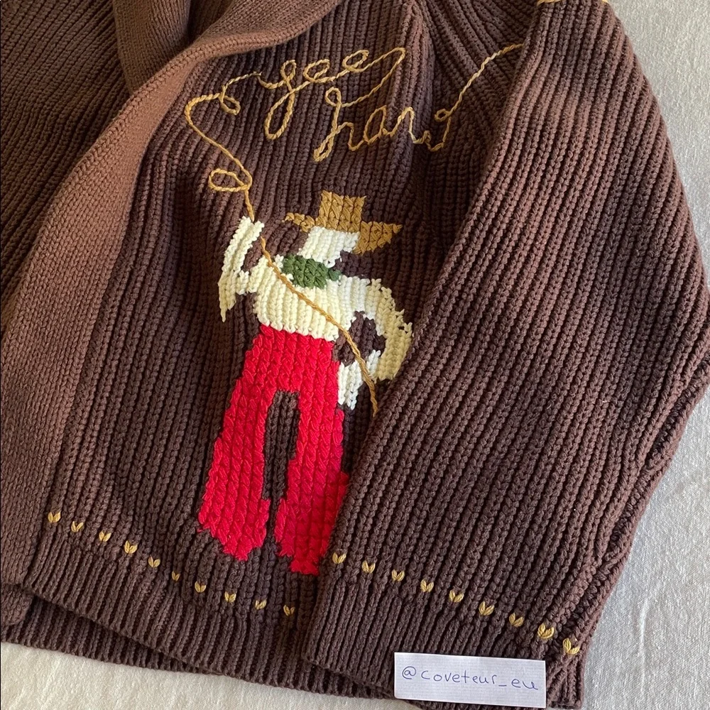 The Great. The Collectors Lasso Lodge Cardigan in Umber. Size 2. - Picture 7 of 9